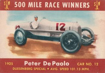 1954 Stark and Wetzel Indy Winners #1925 Peter DePaolo Front
