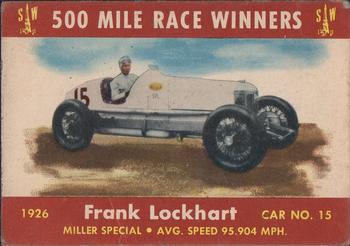 1954 Stark and Wetzel Indy Winners #1926 Frank Lockhart Front