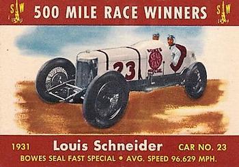 1954 Stark and Wetzel Indy Winners #1931 Louis Schneider Front