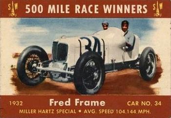 1954 Stark and Wetzel Indy Winners #1932 Fred Frame Front