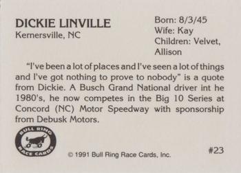 1991 Bull Ring #23 Dickie Linville Back