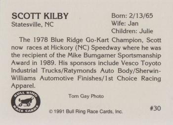 1991 Bull Ring #30 Scott Kilby Back