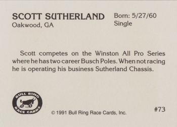 1991 Bull Ring #73 Scott Sutherland Back