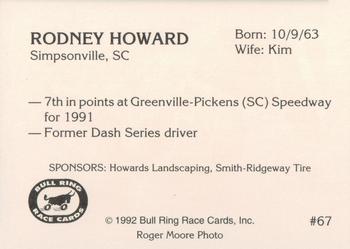 1992 Bull Ring #67 Rodney Howard Back