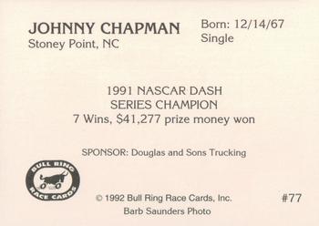 1992 Bull Ring #77 Johnny Chapman Back