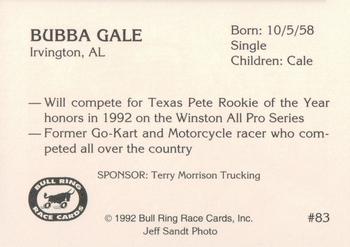 1992 Bull Ring #83 Bubba Gale Back