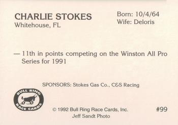 1992 Bull Ring #99 Charlie Stokes Back