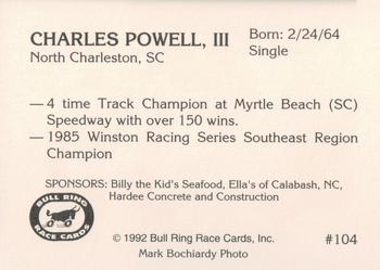 1992 Bull Ring #104 Charles Powell III Back