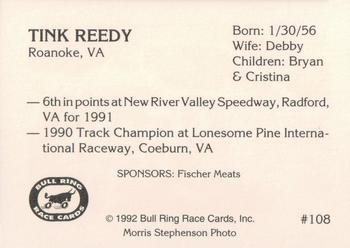 1992 Bull Ring #108 Tink Reedy Back