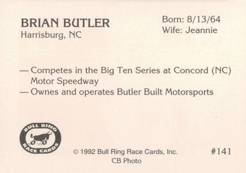 1992 Bull Ring #141 Brian Butler Back