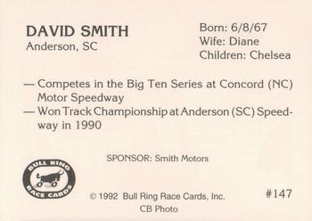 1992 Bull Ring #147 David Smith Back