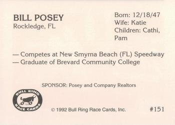 1992 Bull Ring #151 Bill Posey Back