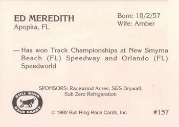 1992 Bull Ring #157 Ed Meredith Back