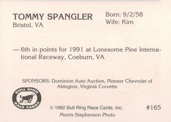 1992 Bull Ring #165 Tommy Spangler Back