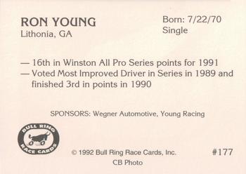1992 Bull Ring #177 Ron Young Back