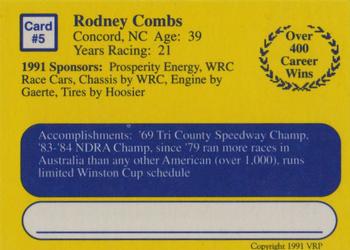 1991 Volunteer Racing Dirt Trax #5 Rodney Combs Back