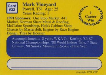 1991 Volunteer Racing Dirt Trax #33 Mark Vineyard Back
