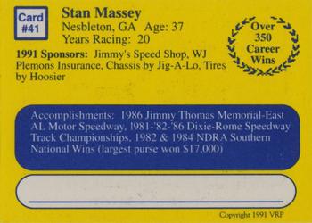 1991 Volunteer Racing Dirt Trax #41 Stan Massey Back
