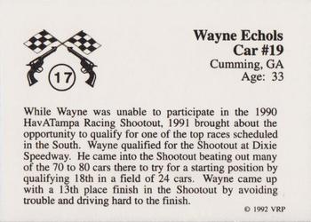 1991 Volunteer Racing Hav-A-Tampa #17 Wayne Echols' Car Back