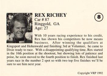 1992 Volunteer Racing Hav-A-Tampa #8 Rex Richey's Car Back