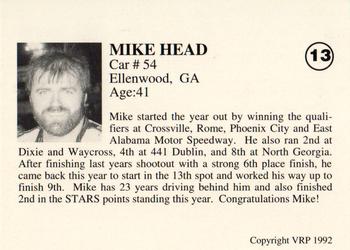 1992 Volunteer Racing Hav-A-Tampa #13 Mike Head's Car Back