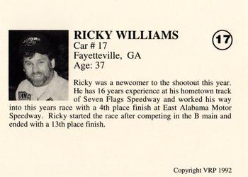 1992 Volunteer Racing Hav-A-Tampa #17 Ricky Williams' Car Back