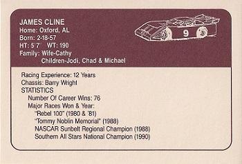 1991 JAGS #9 James Cline Back