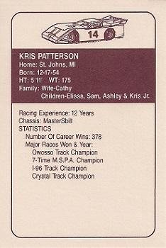 1991 JAGS #14 Kris Patterson Back