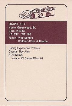 1991 JAGS #23 Daryl Key Back
