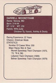 1991 JAGS #31 Darrell Mooneyham Back