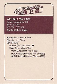 1991 JAGS #34 Wendall Wallace Back