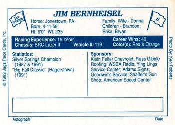 1992 JAGS #8 Jim Bernheisel Back