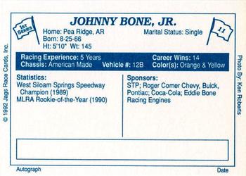 1992 JAGS #11 Johnny Bone Jr. Back