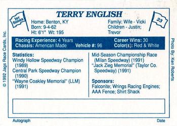 1992 JAGS #23 Terry English Back
