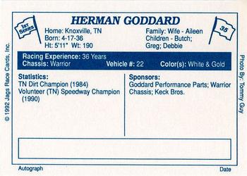 1992 JAGS #35 Herman Goddard Back