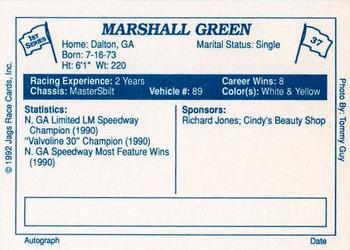 1992 JAGS #37 Marshall Green Back