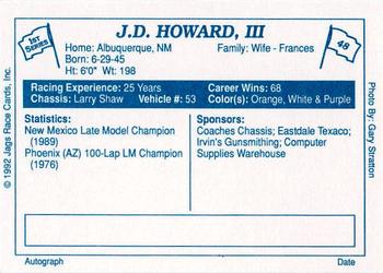 1992 JAGS #48 J.D. Howard Back