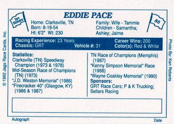 1992 JAGS #85 Eddie Pace Back