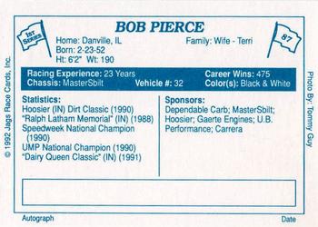 1992 JAGS #87 Bob Pierce Back