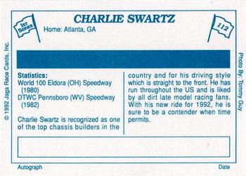 1992 JAGS #112 Charlie Swartz Back