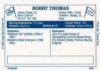 1992 JAGS #114 Bobby Thomas Back