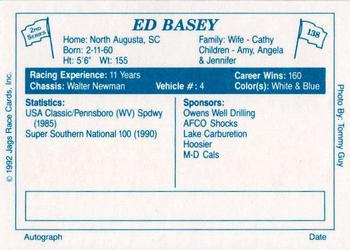 1992 JAGS #138 Ed Basey Back