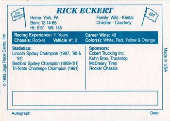 1992 JAGS #157 Rick Eckert Back