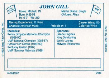 1992 JAGS #166 John Gill Back