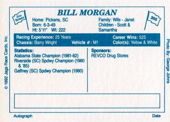 1992 JAGS #205 Bill Morgan Back
