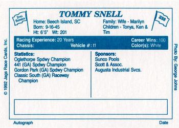 1992 JAGS #238 Tommy Snell Back