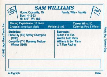 1992 JAGS #249 Sam Williams Back