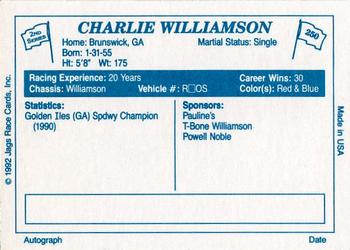 1992 JAGS #250 Charlie Williamson Back