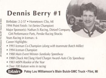 1995 JSK Iceman Supercar Series #NNO Dennis Berry Back