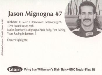 1995 JSK Iceman Supercar Series #NNO Jason Mignogna Back